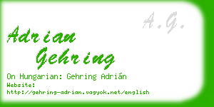 adrian gehring business card